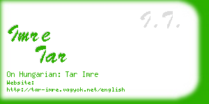 imre tar business card